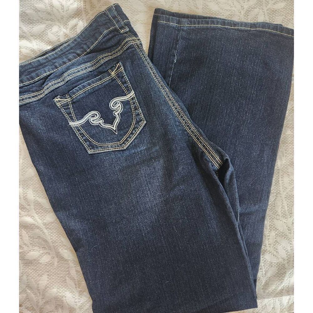 37  Royal Blue Women's Western Boot Cut Jeans Custom-Made 25x37 Plus/Tall Size